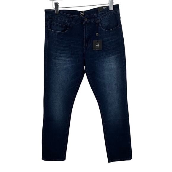 Ike Behar jeans men's size 32/30 slim straight blue denim medium wash NEW